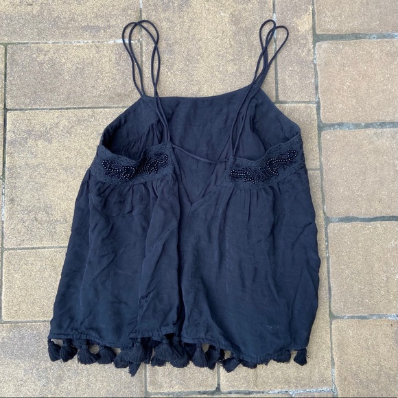 UO Ecote Black Beaded Top - Picture 5 of 6